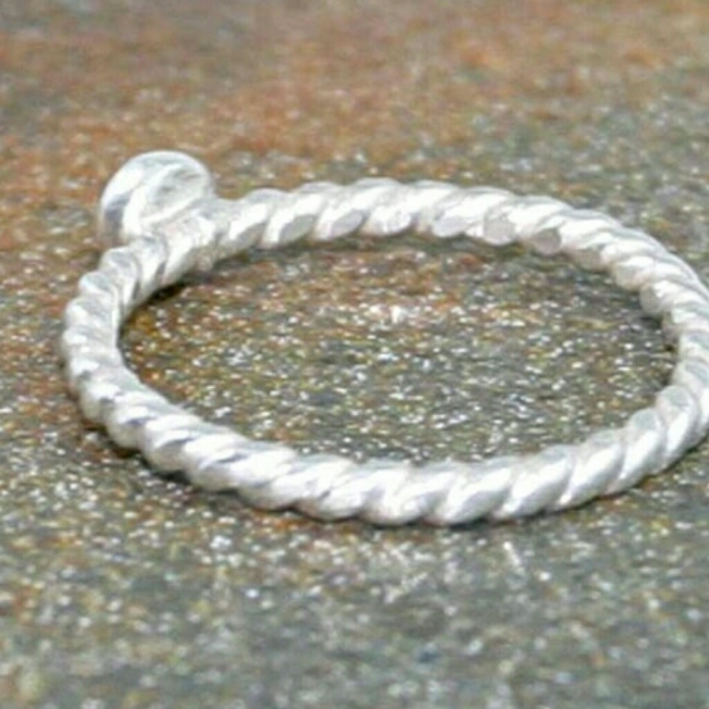 Amethyst Minimalist Stacking Ring - image 2